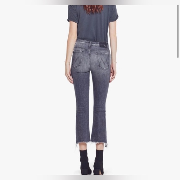 Mother Superior The Insider Crop Step Chew Jeans in Pedal To The Metal D… - Picture 2 of 11